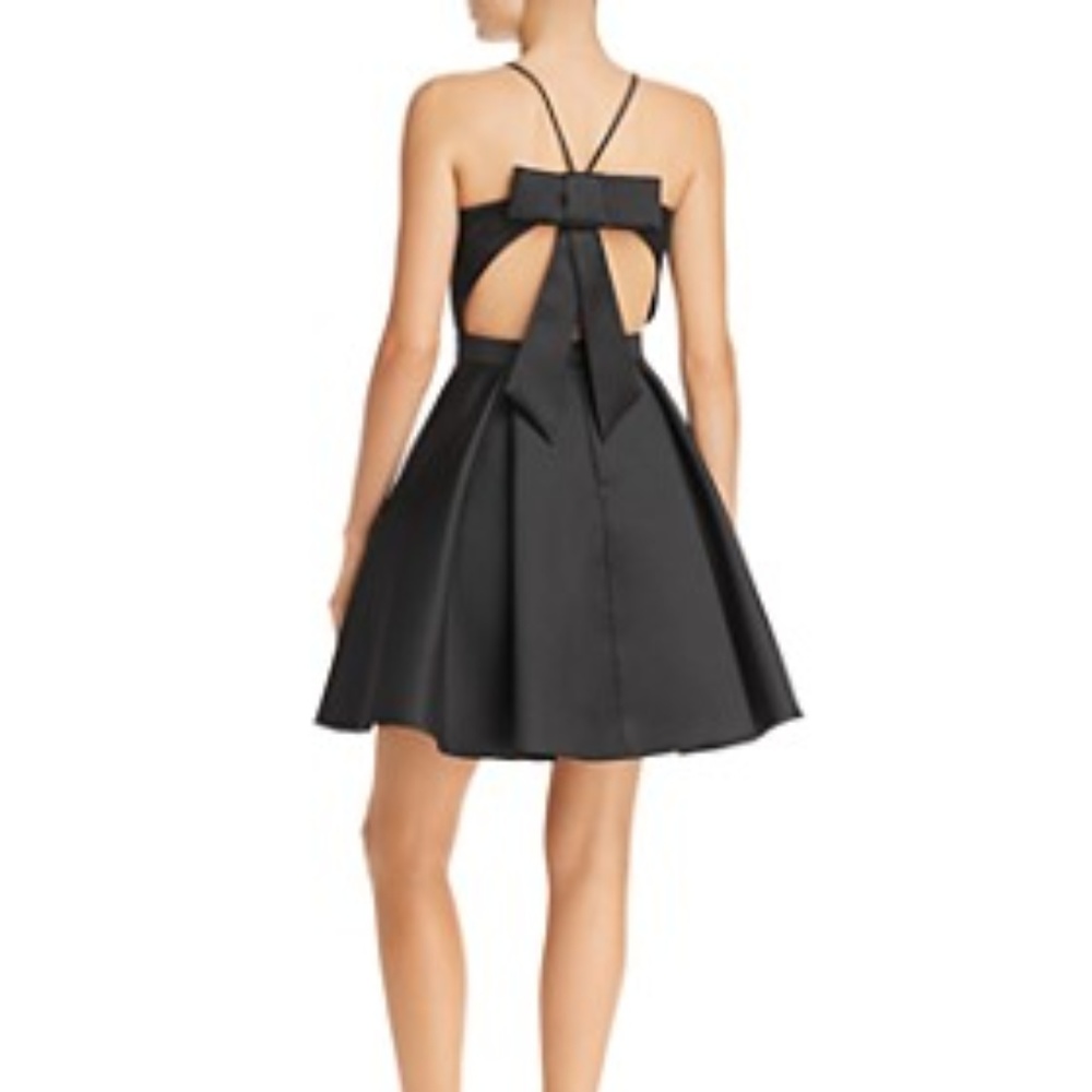 Aqua Dresses Bow Back Mikado Party Dress